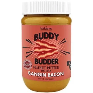 Clean Run Buddy Budder Peanut Butter - Bangin Bacon, 17 oz. Jar