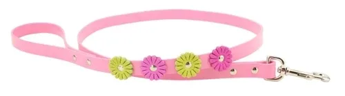 Flower Leather Collection Collar - Pink - Image 2