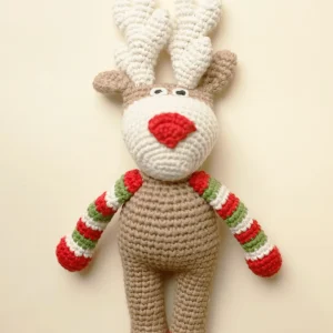 REINDEER CROCHET DOG TOY