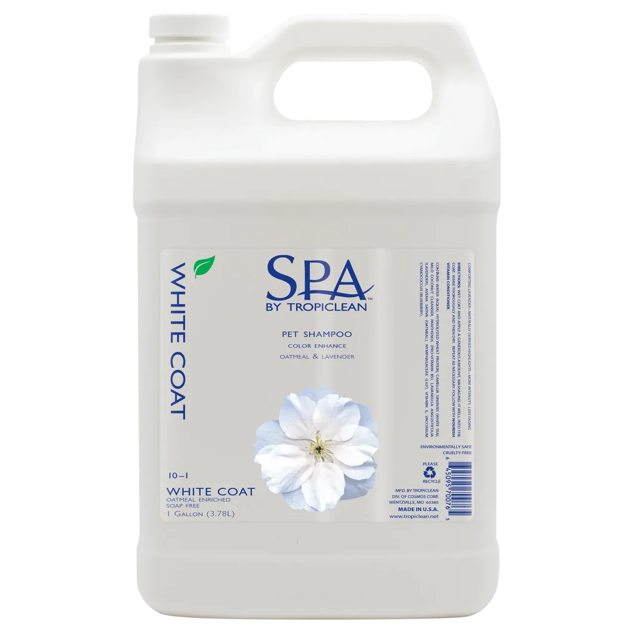 SPA White Coat Dog Shampoo, 1 Gallon