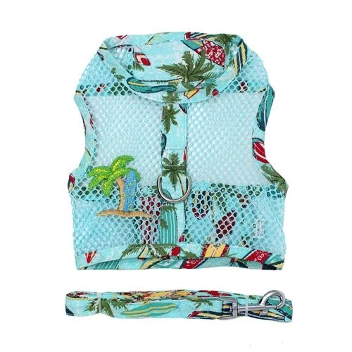 Cool Mesh Dog Harness with Leash - Surfboards and Palms - Image 2