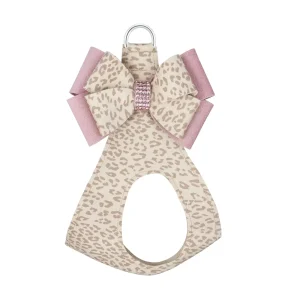 Susan Lanci Baby Cheetah & Rosewood Double Nouveau Bow Step In Harness