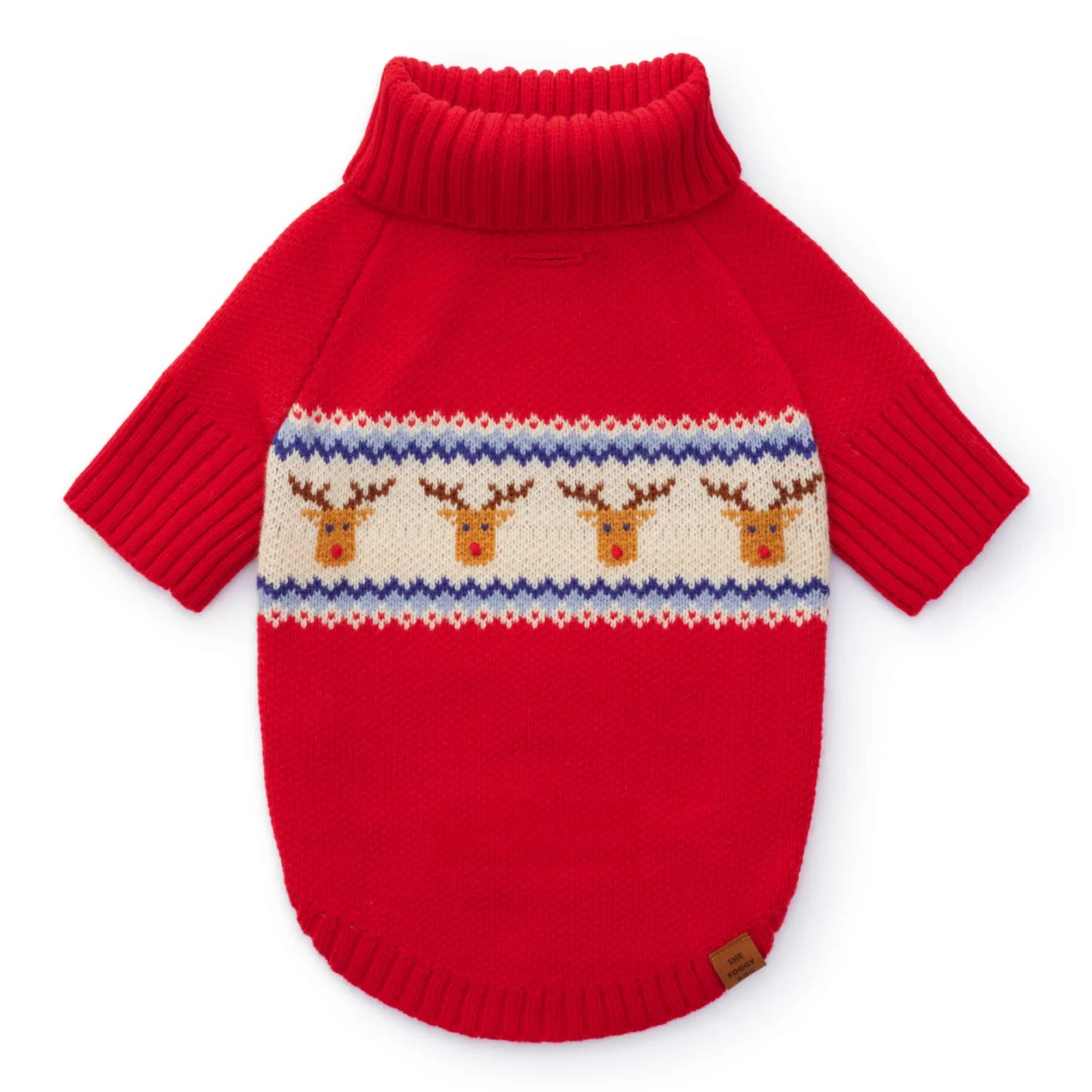 Reindeer Fair Isle Dog Sweater - Image 2