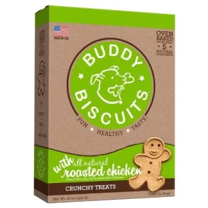 Buddy Biscuits Roasted Chicken Original Baked Dog Treats - 16 oz Bag