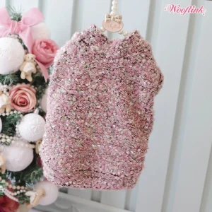 Wooflink Glam Cardigan in Pink
