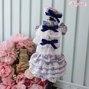 Wooflink Vintage Atelier Dress in Dusty Blue