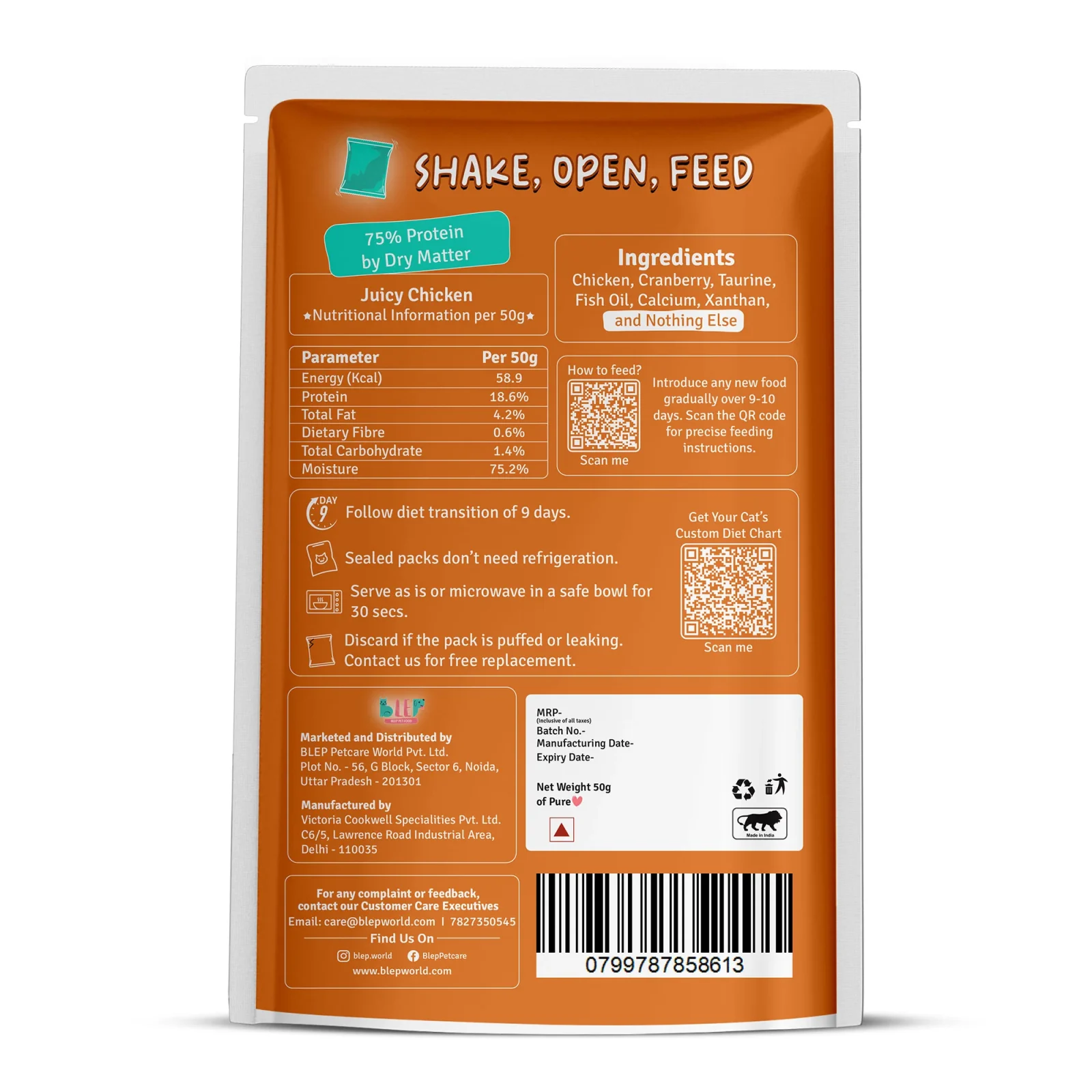 BLEP Juicy Chicken Natural Wet Cat Food - Image 2