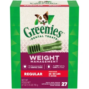 Greenies Weight Management Regular Tub Dental Dog Treats - 27 oz - 27 Count