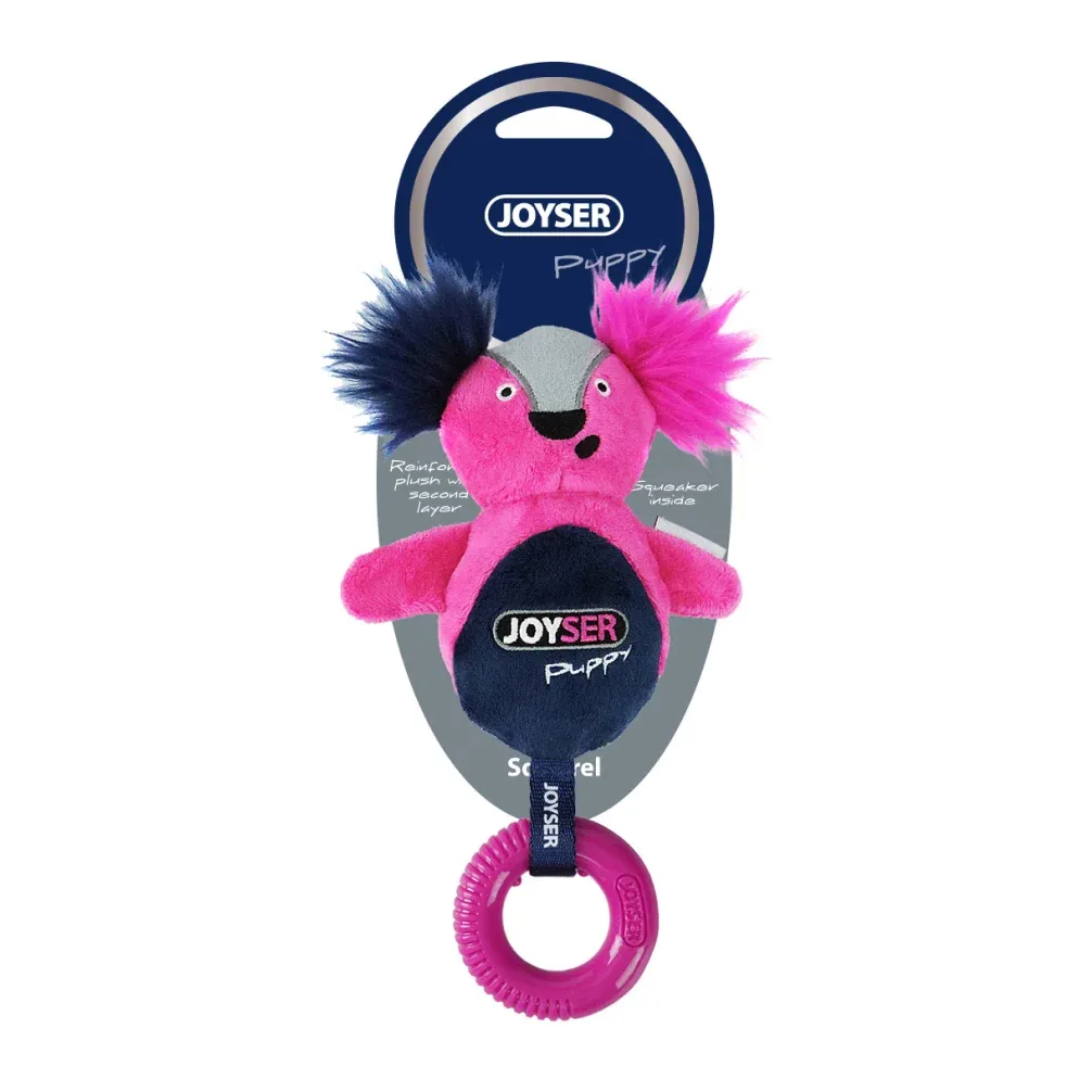 Joyser Puppy Squirrel with Ring for Dogs (Pink/Dark Blue) - Image 2