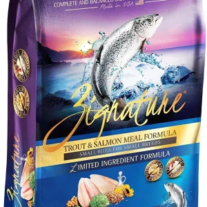 Pets Global Zignature Trout & Salmon Meal Formula Small Bites Dry Dog Food - 4 lb Bag