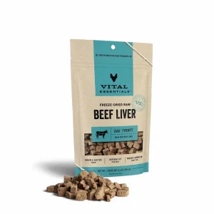 Vital Essentials Freeze-Dried Beef Liver Dog Treats, 2.1 oz