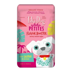Tiki Dog Aloha Petites Flavor Booster Salmon Dog Food Topper and Mixer - 1.5 oz Pouches - Case of 12