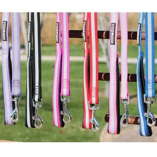 Reflective Nylon Leash with Soft Grip Handle - 3/4 in. Wide x 5 ft. Long - Many Colors - Image 2