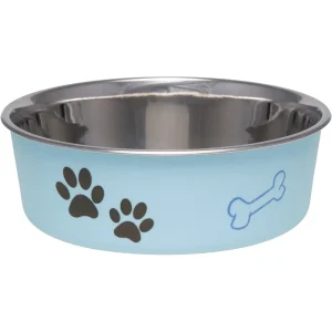 Loving Pets Bella Bowl Designer and Expressions Stainless Steel Cat and Dog Bowl