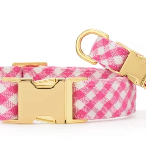 Hot Pink Gingham Collar