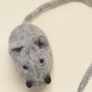 CITY MOUSE WOOL CAT TOY