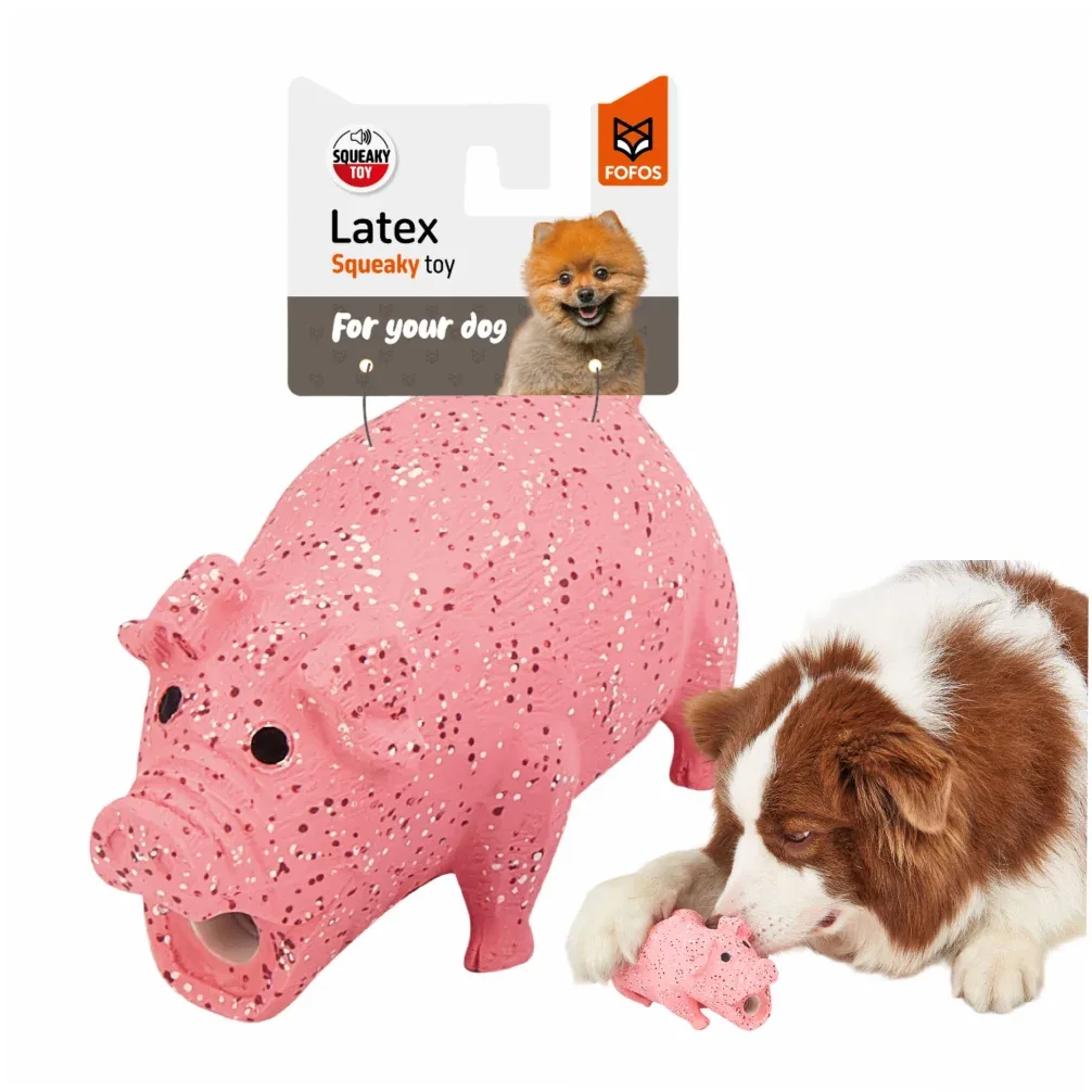 Fofos Pig Shaped Latex Toy for Dogs - Image 2