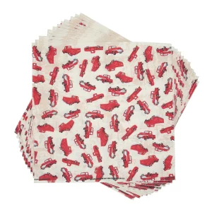 Red Trucks Dog Bandana, 22 inch, 12 Pack