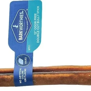 Barkworthies Naturally Scented Dog Bully Sticks Double Cut 12" - 25 ct Case - Case of 1