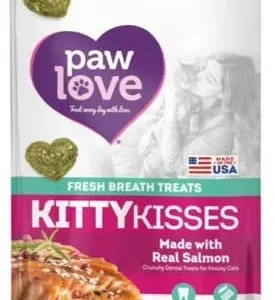 Barkworthies Paw Love Kitty Kisses Dog Chew Treats - Salmon (2 oz)