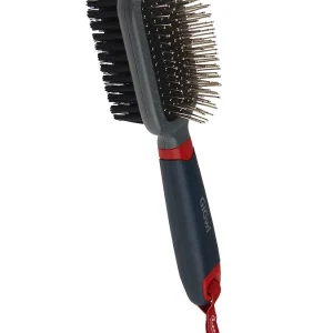 GiGwi Double Sided Brush with Bristles and Pins for Dogs and Cats (Black)