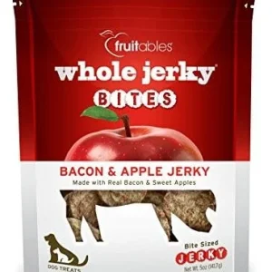 Fruitables Whole Jerky Bites Bacon & Apple Dog Jerky Treats - 5 oz Pouch