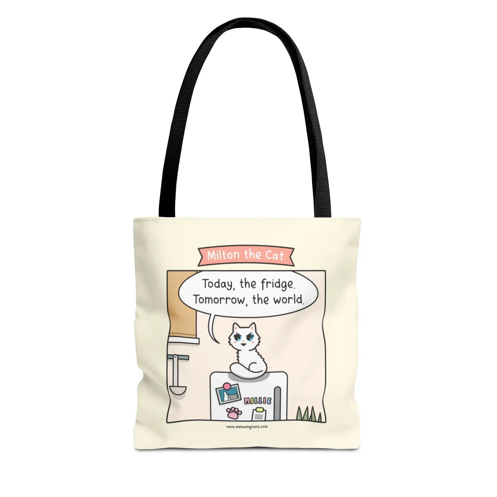World Domination Cat Comic Tote Bag - Image 2