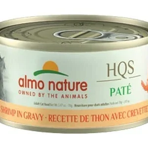 Almo Nature HQS Natural Tuna & Shrimp in Broth Grain-Free Canned Cat Food 2.47 oz Can - Case of 24