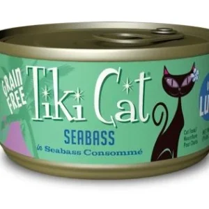 Tiki Cat Oahu Lua Canned Cat Food - Seabass - Case of 12