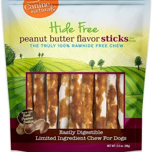 Canine Naturals Hide-Free Peanut Butter Chewy Dog Treats - 5 Inch - 3.5 oz - 10 Count