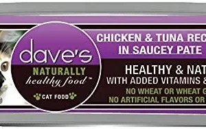 Dave's Pet Food Chicken & Tuna Recipe in Saucey Pate Canned Cat Food - 5.5 oz Cans - Case of 24