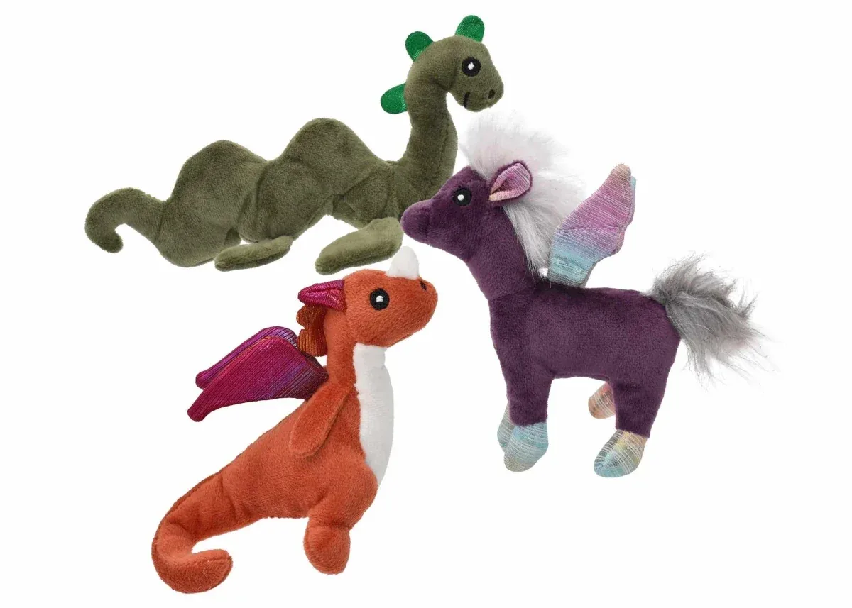 Multipet Mythical Creatures Plush Dog Toy Assorted Animals - Image 2