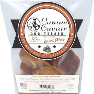Canine Caviar Dried Sweet Potatoes Dehydrated Dog Treats - 2 lb Bag