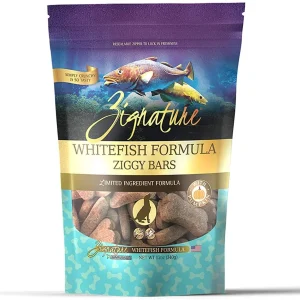 Pets Global Grain-Free Ziggy Bars Zignature Whitefish Formula Biscuit Dog Treats - 12 oz Bag