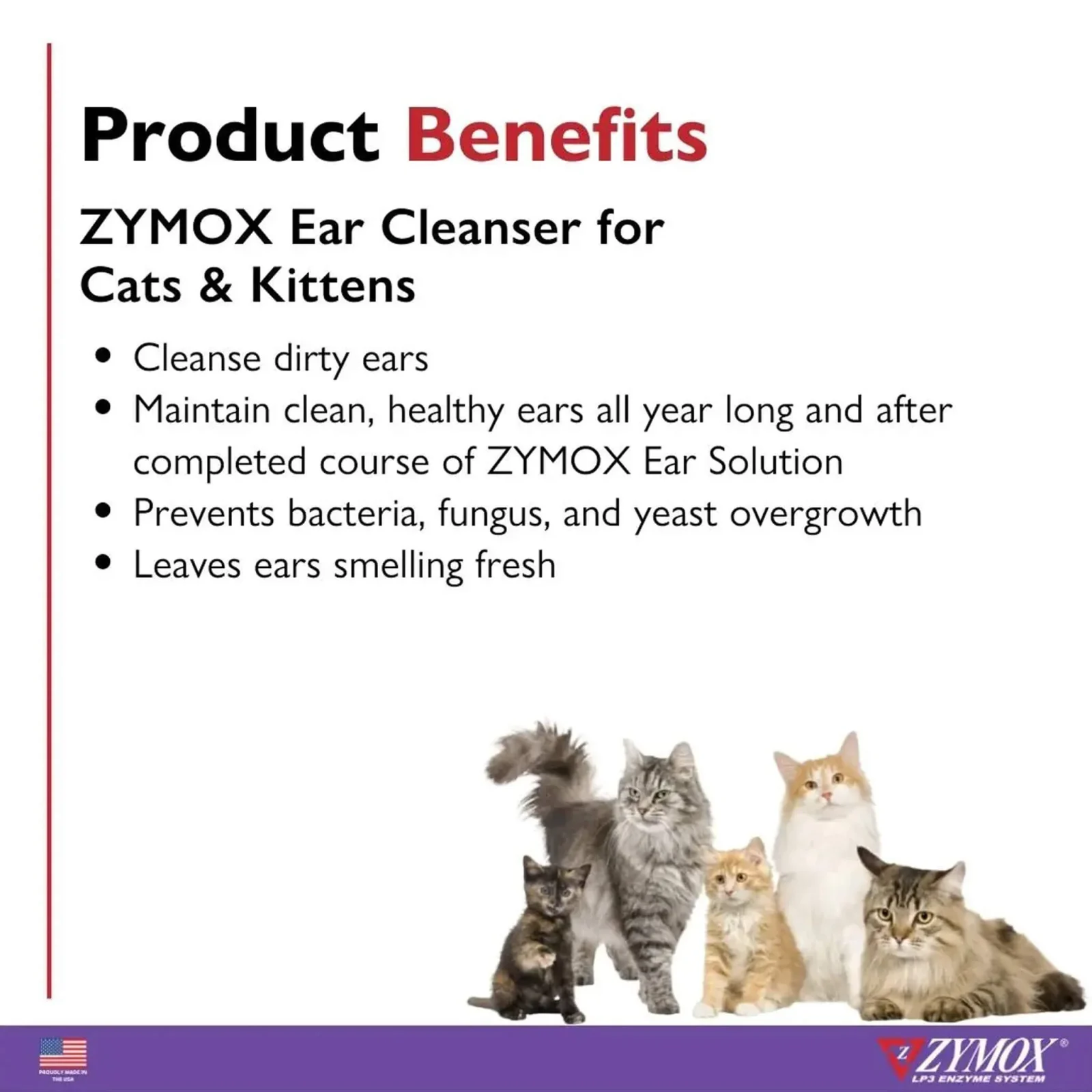 Zymox Enzymatic Ear Cleanser for Cats & Kittens - Image 2