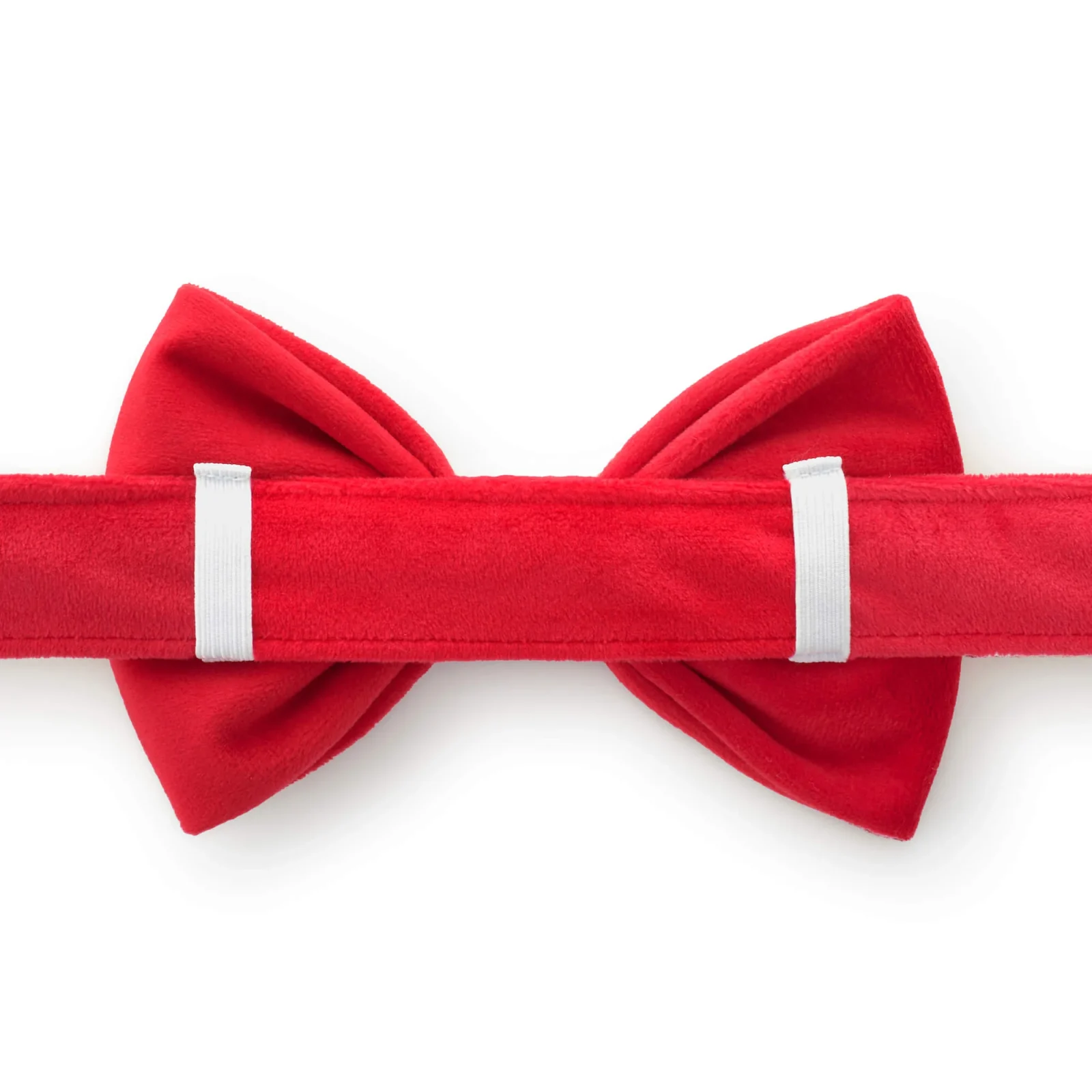 Cranberry Velvet Bow Tie Collar - Image 2