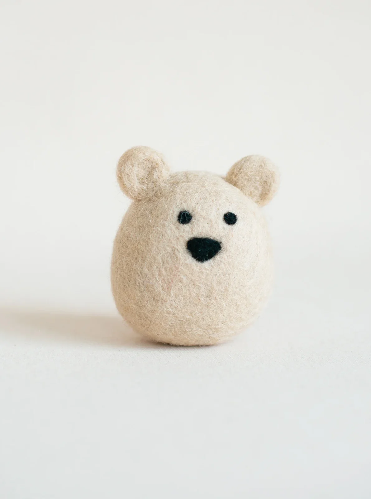 POLAR BEAR WOOL DOG TOY
