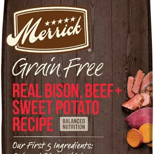Merrick Grain-Free Bison Beef & Sweet Potato Dry Dog Food - 4 lb Bag