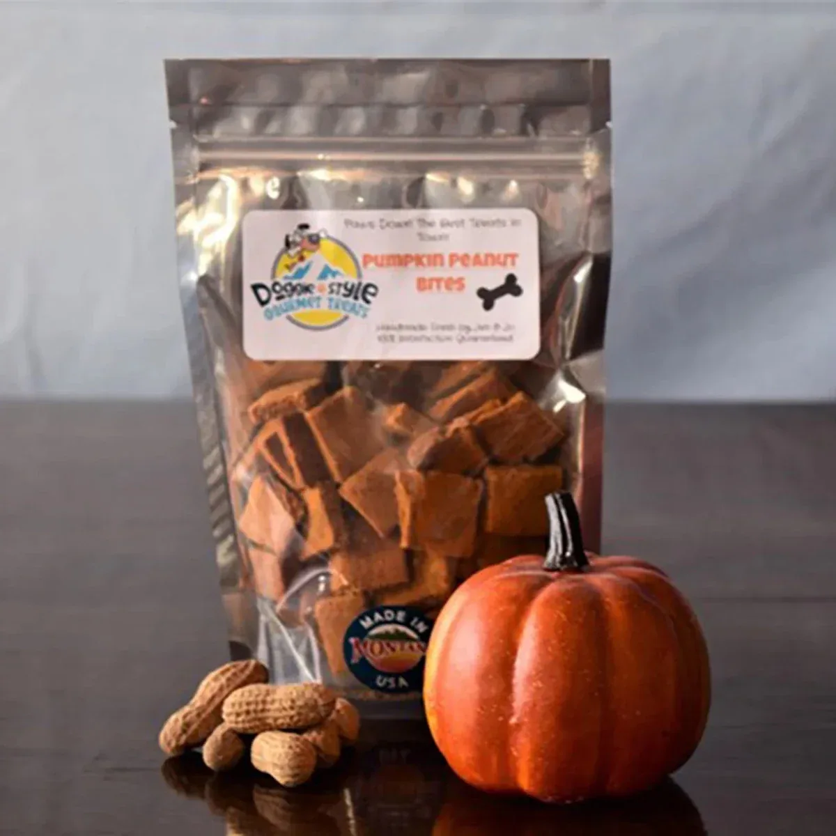Doggie Style Gourmet Treats Pumpkin Peanut Bites, 12OZ