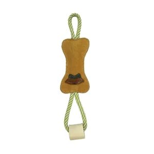 Pawpourri Bone Shaped Rope and Chew Toy for Dogs (Brown)