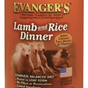 Evanger's Lamb & Rice Complete Classic Canned Dog Food Dinners - 13 oz Cans - Case of 12