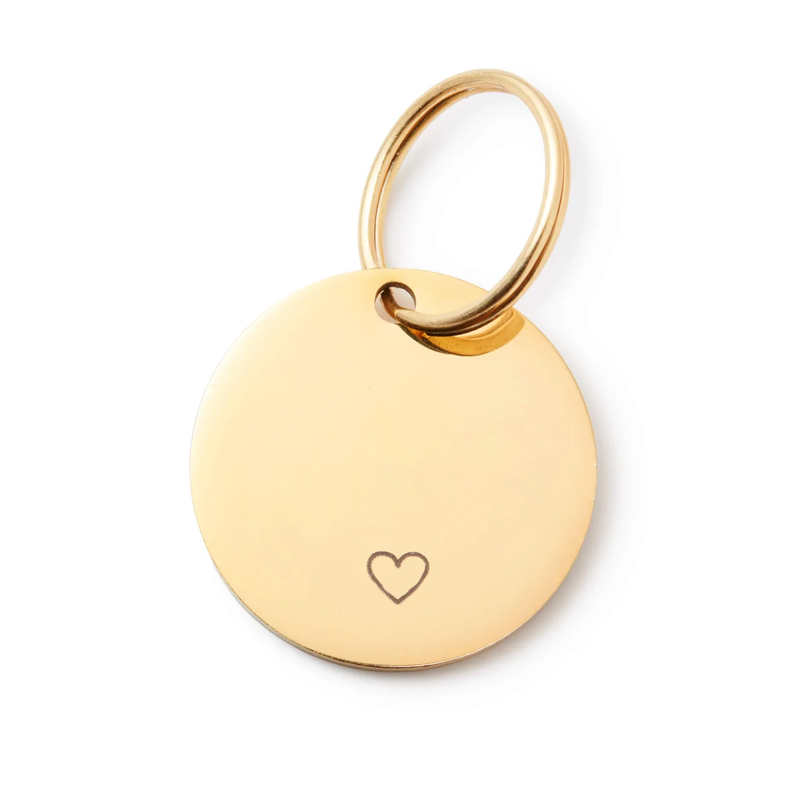 Circle Pet ID Tag: Heart Icon - Image 2