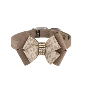 Susan Lanci Baby Cheetah with Gold Giltmore Double Nouveau Bow Collar