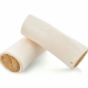 Barkworthies 5"-6" Shin Bone Stuffed with Bacon & Cheese Dog Chew Treat - 10 ct Case - Case of 1