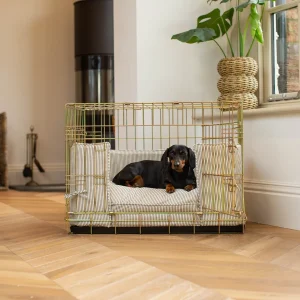 Dog Crate with Cushion & Bumper in Regency Stripe by Lords & Labradors