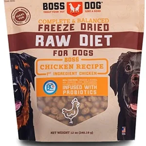 Boss Dog Frozen Complete Raw Chicken Diet 8 oz Patties Raw Dog Food - 6lb Bag