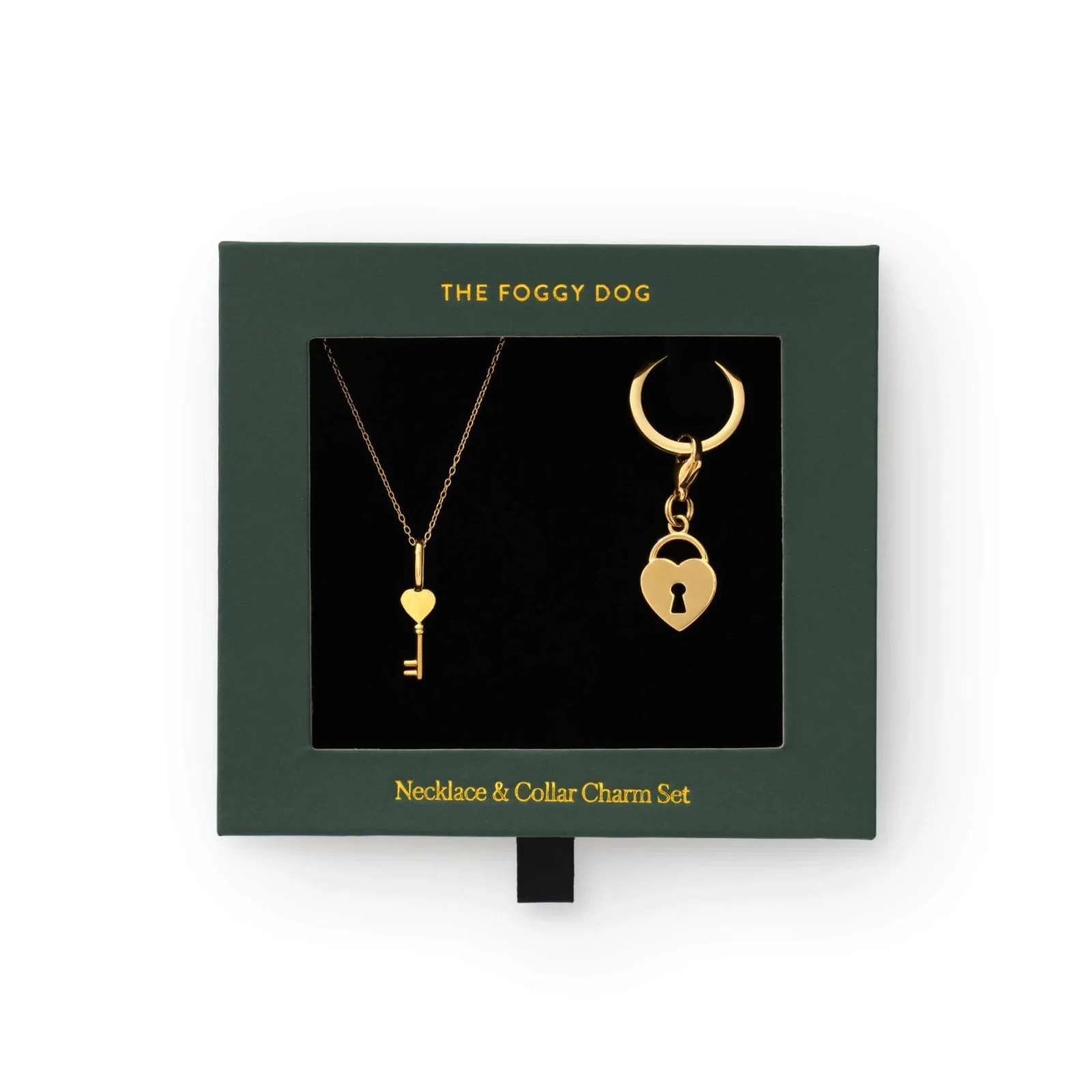 Key to My Heart Necklace and Collar Charm Set