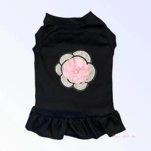 Chiffon and Rhinestone Camellia Dress