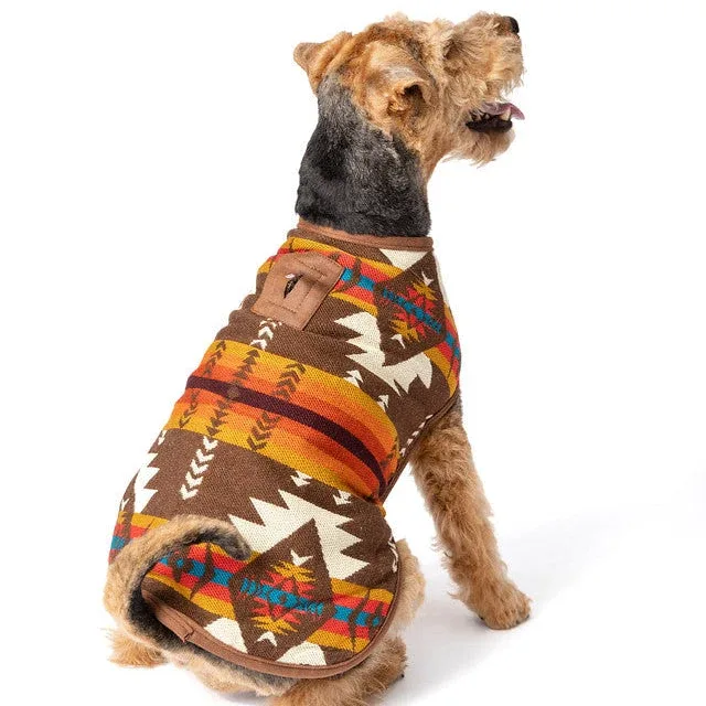 Brown Southwest Blanket Dog Coat - Image 2