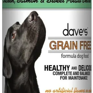 Dave's Pet Food Grain Free Chicken Salmon & Sweet Potato Entrée Canned Dog Food - 13 oz Cans - Case of 12